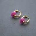 Hoop flower earrings pink - Great jewelry for adults | Stadtlandkind