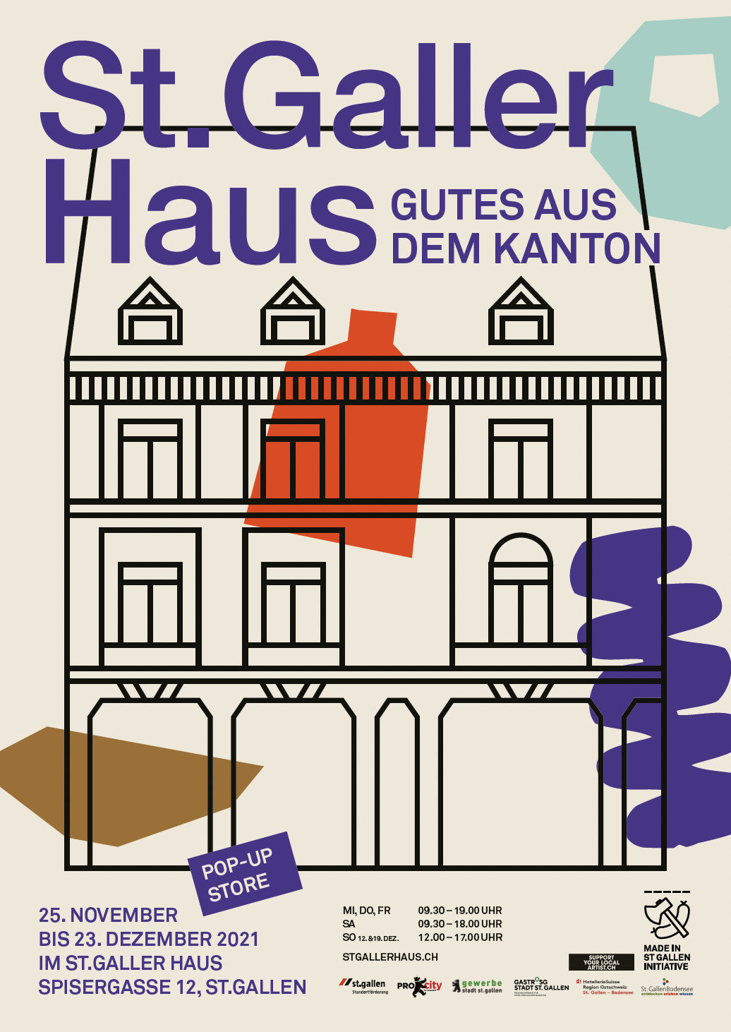 Neuer Pop-up-Store «St.Galler Haus» als Schaufenster für regionale und kreative Produkte