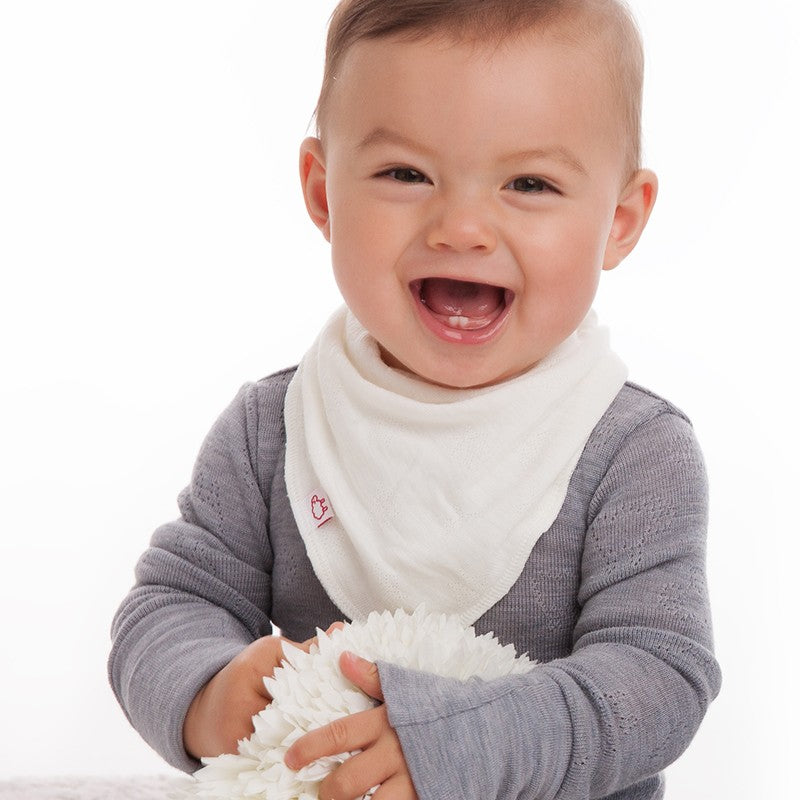 Écharpe bébé ESSERTS Merino Pearl White