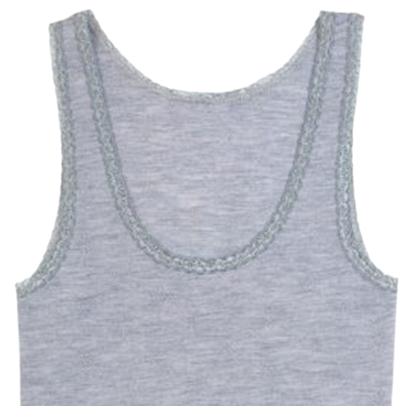Women Top Merino GRAND COMBIN Platinum Grey