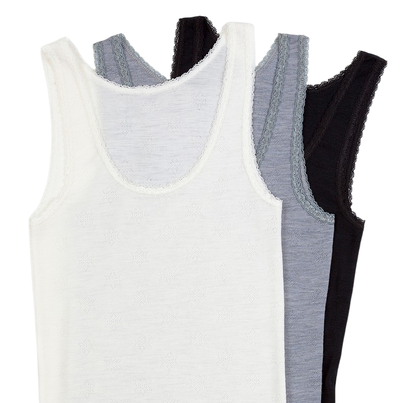 Women Top Merino GRAND COMBIN Black