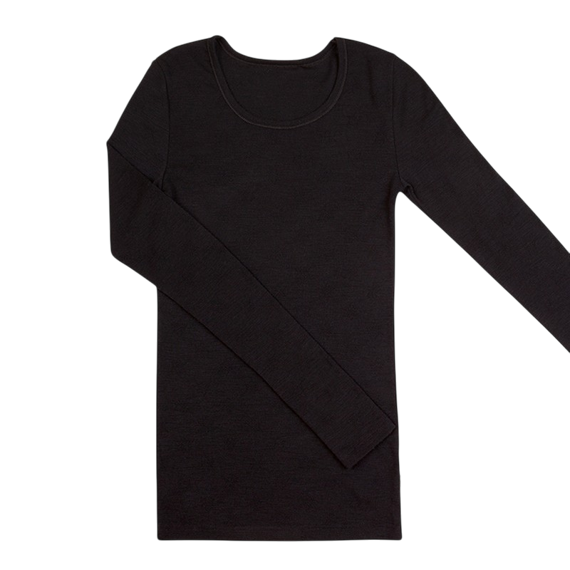 Chemise à manches longues femme Mérino TORTIN Black