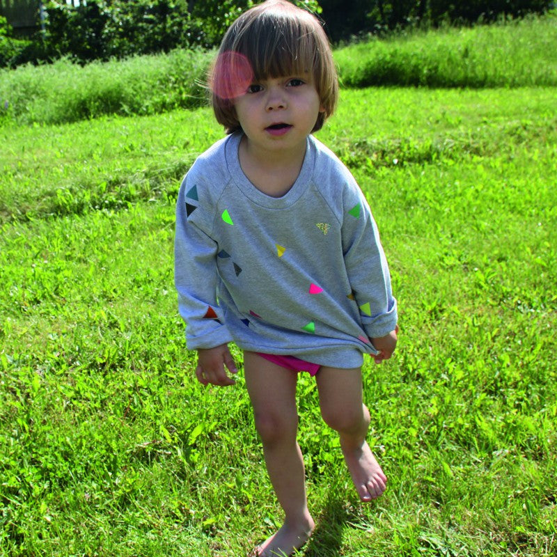 Sweatshirt Triangles Grey