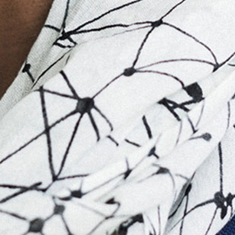 Woll-Schal Sterne Weiss