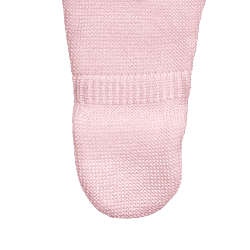 Strampler Merinowolle mit Fuss rosa