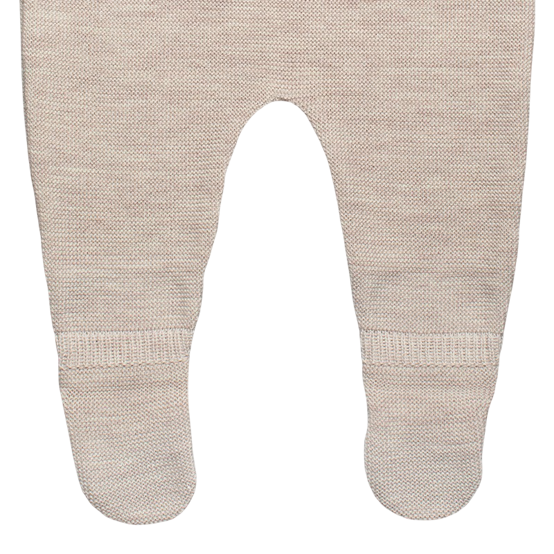 Dors-bien en laine mérinos avec pied beige-mélange