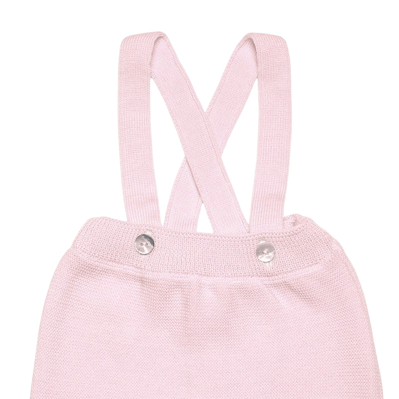 Trägerhose Merinowolle rosa