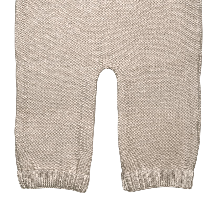 Trägerhose Merinowolle beige-mélange