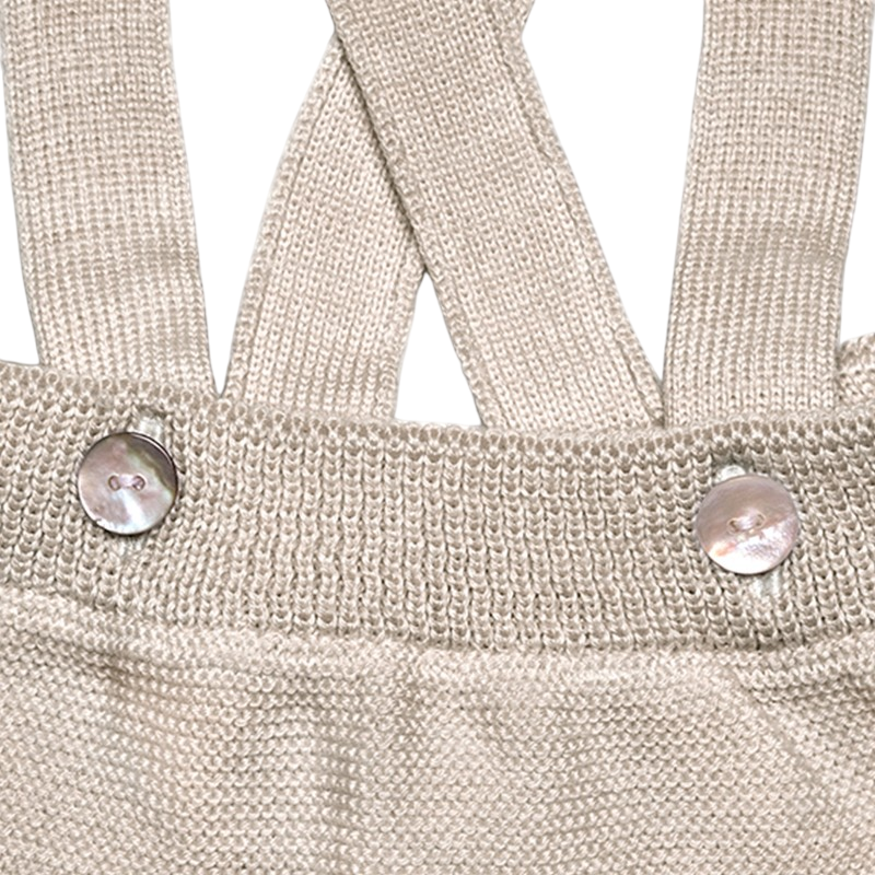 Trägerhose Merinowolle beige-mélange