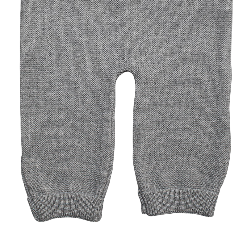 Trägerhose Merinowolle grau-mélange