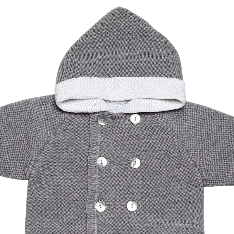 Mantel Merinowolle grau-mélange