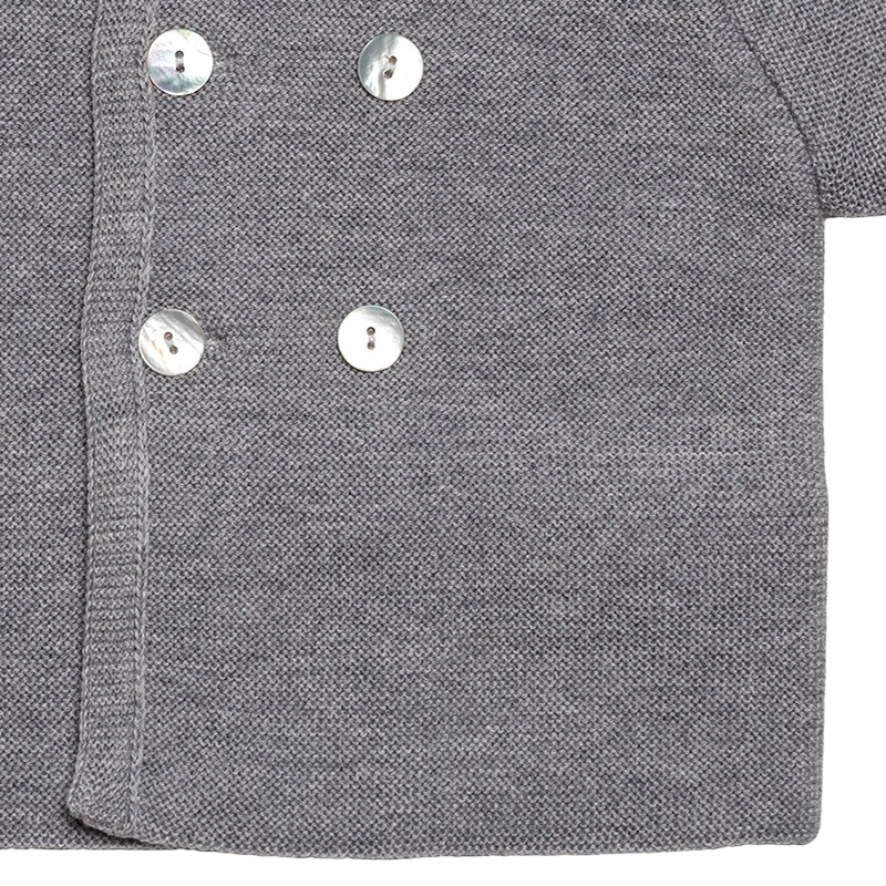 Mantel Merinowolle grau-mélange