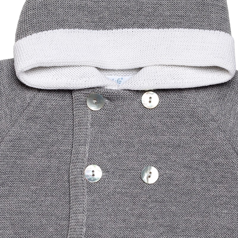 Mantel Merinowolle grau-mélange