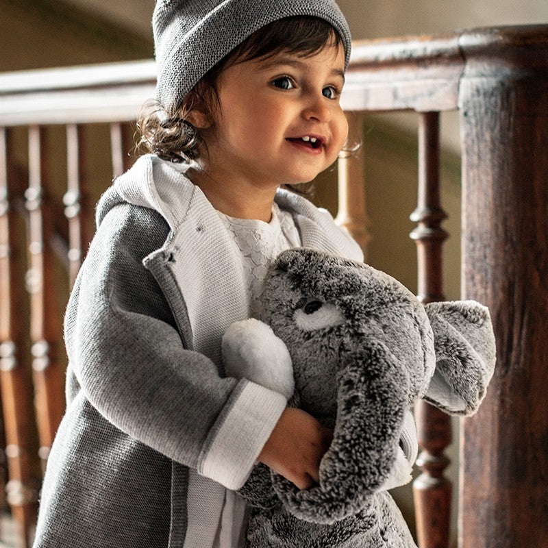 Mantel Merinowolle grau-mélange