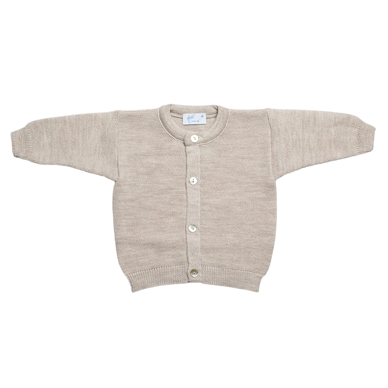 Babyjacke Merinowolle beige-mélange