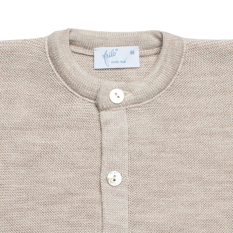 Baby jacket merino wool beige-mélange