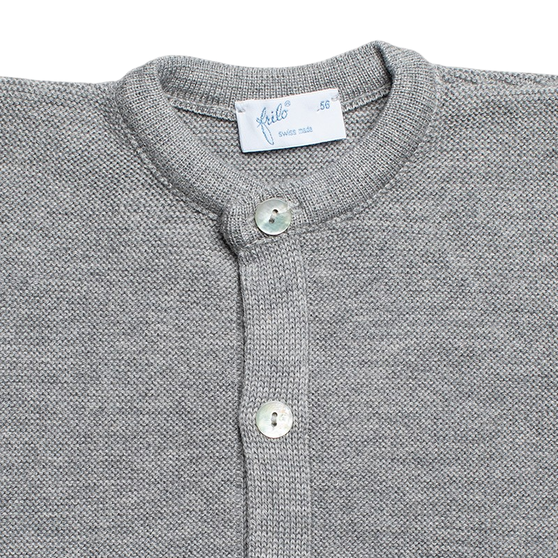 Baby jacket merino wool gray mélange