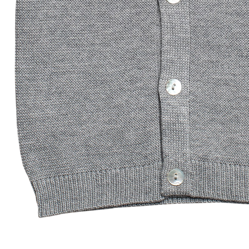 Baby jacket merino wool gray mélange