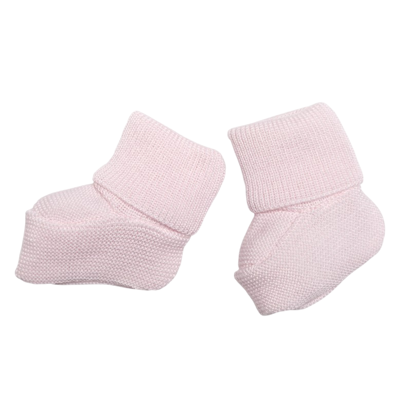 Babyschuhe Merinowolle rosa