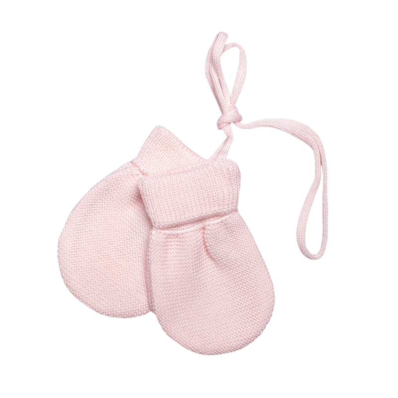 Fäustlinge Merinowolle rosa