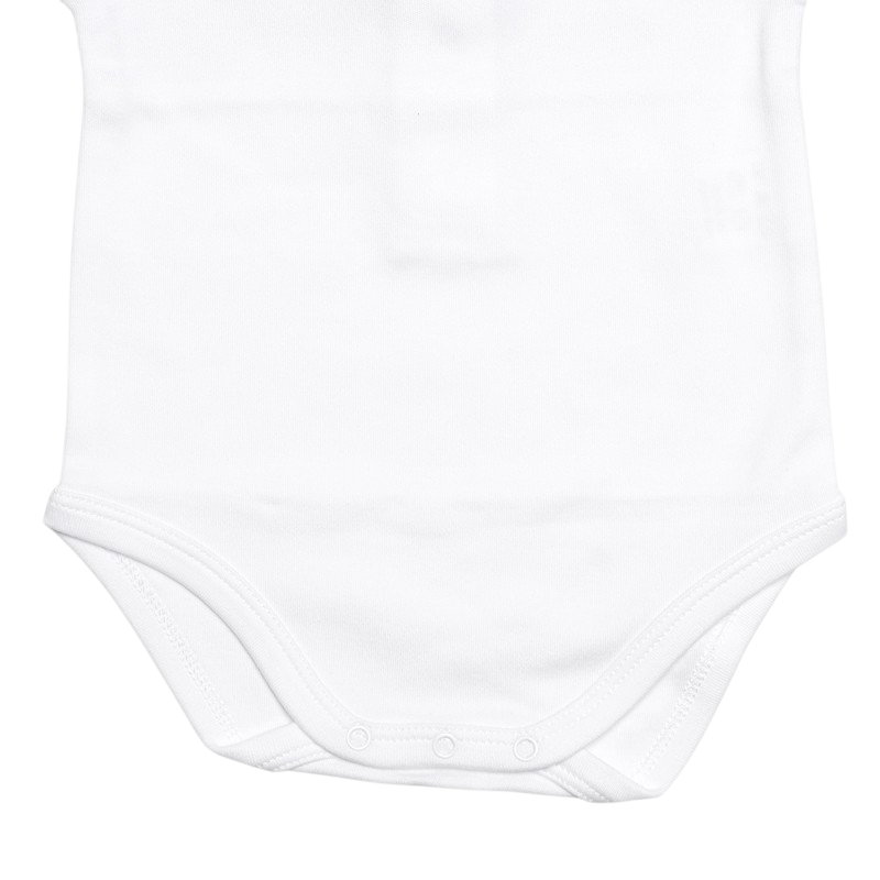 Long-sleeved body white with embroidery collar gray, anthracite