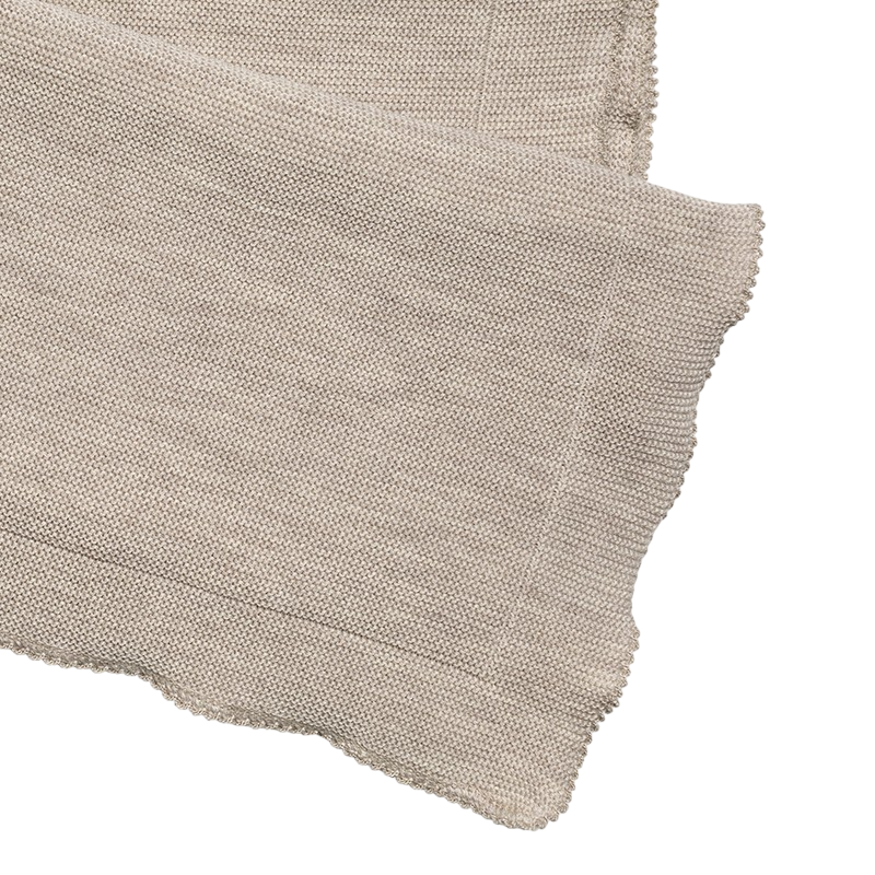 Baby blanket merino wool beige-mélange