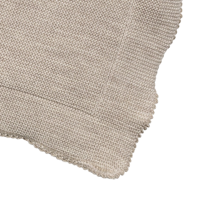 Baby blanket merino wool beige-mélange