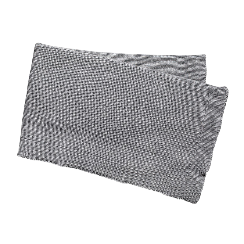 Babydecke Merinowolle grau-mélange