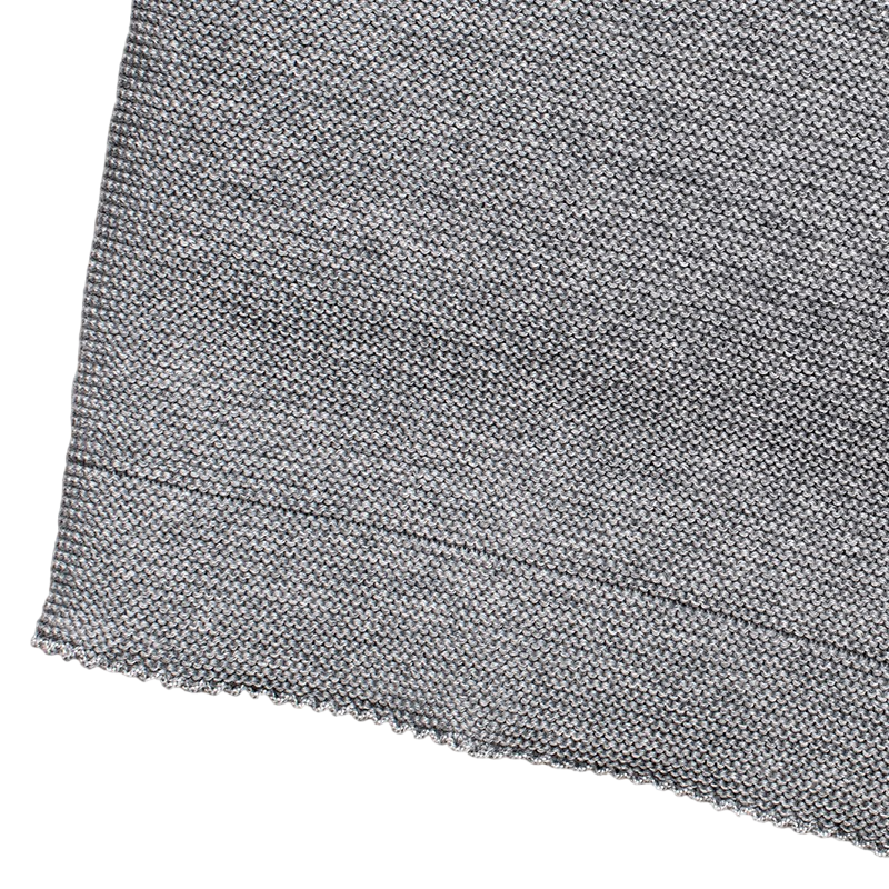 Babydecke Merinowolle grau-mélange