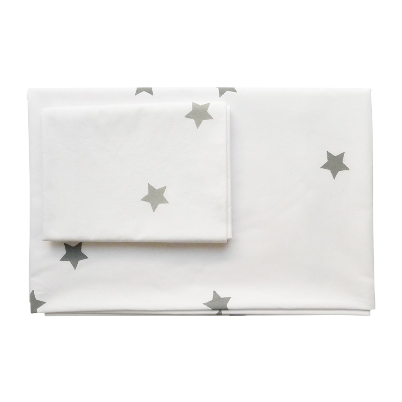 Comforter cover 90 x 120 stars gray