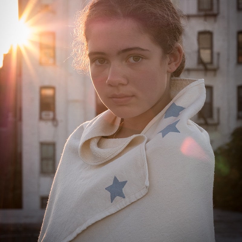 Bath towel stars blue