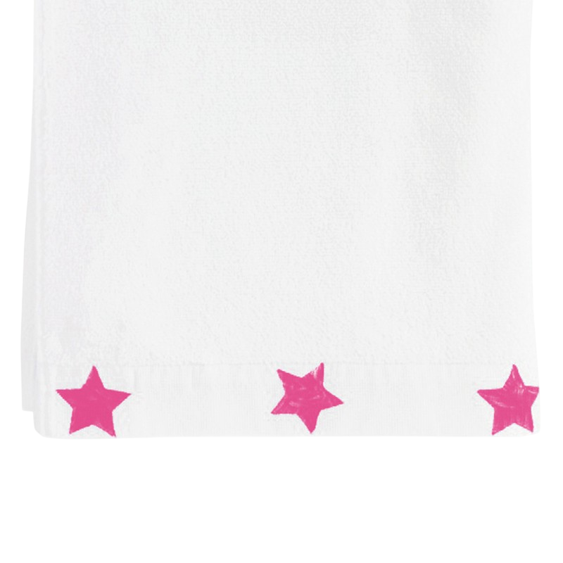 Bath towel stars pink