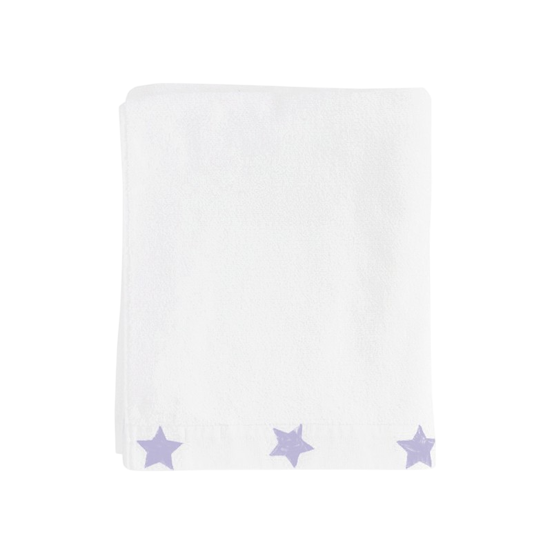 Bath towel stars purple