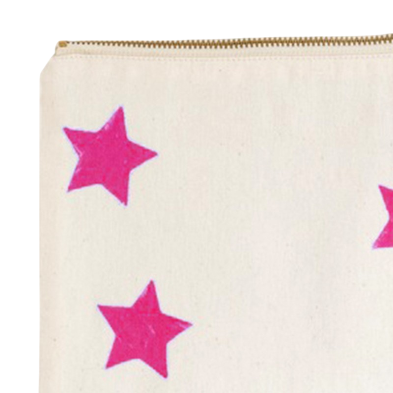 Toiletry bag stars pink