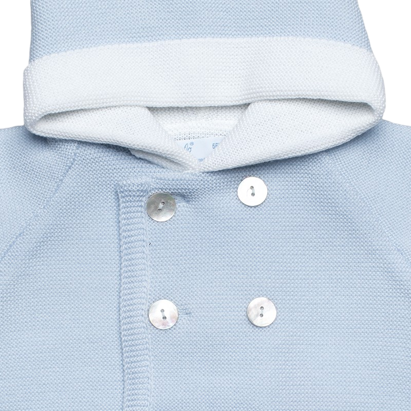 Mantel Merinowolle hellblau