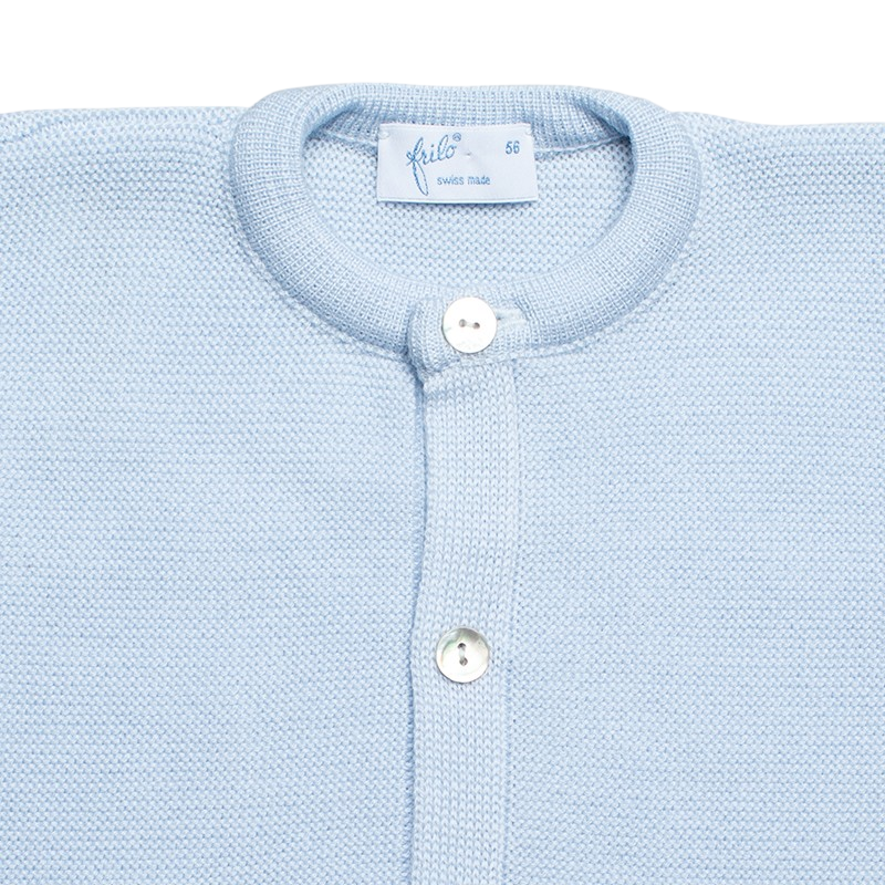 Baby jacket merino wool light blue