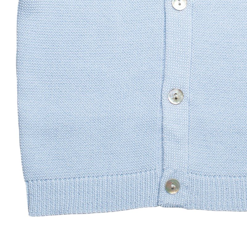 Baby jacket merino wool light blue