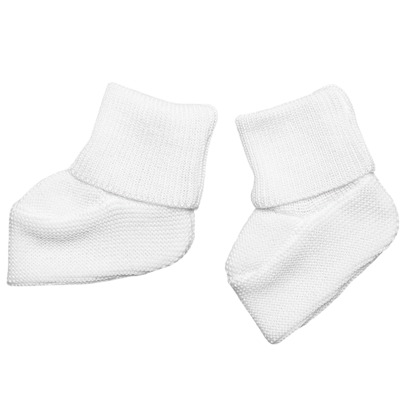 Babyschuhe Merinowolle wollweiss