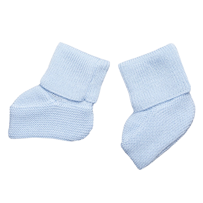 Babyschuhe Merinowolle hellblau
