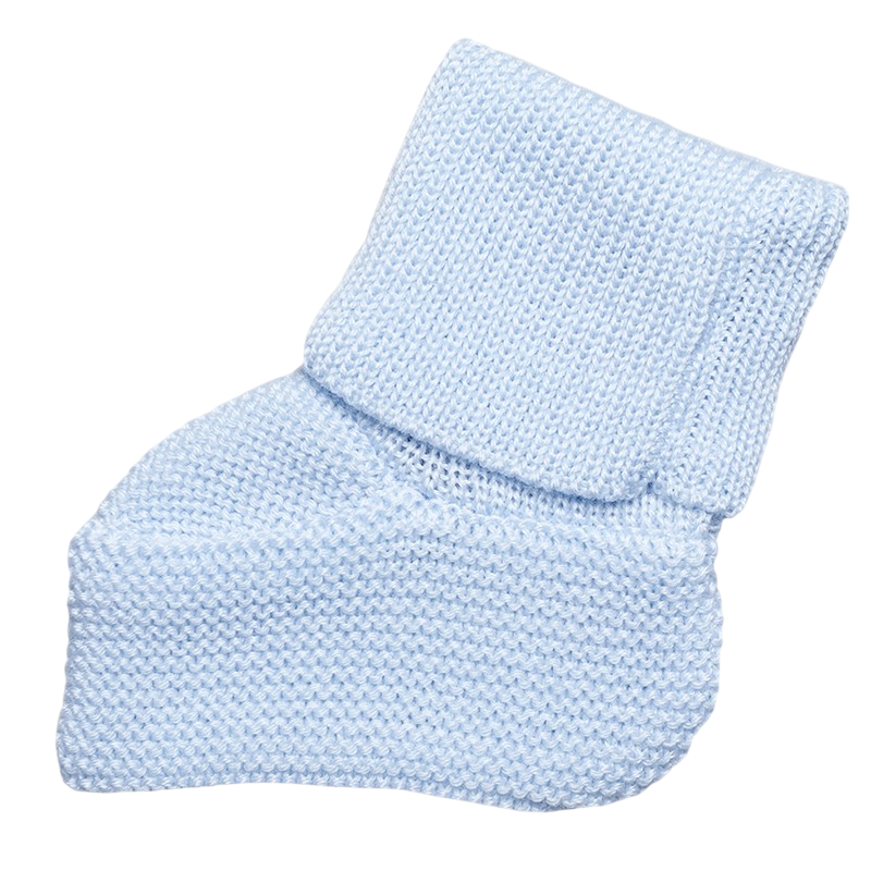 Babyschuhe Merinowolle hellblau