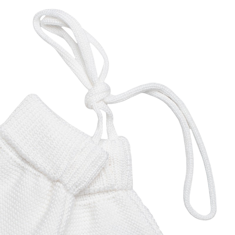 Moufles laine mérinos blanche