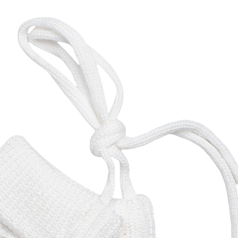 Moufles laine mérinos blanche