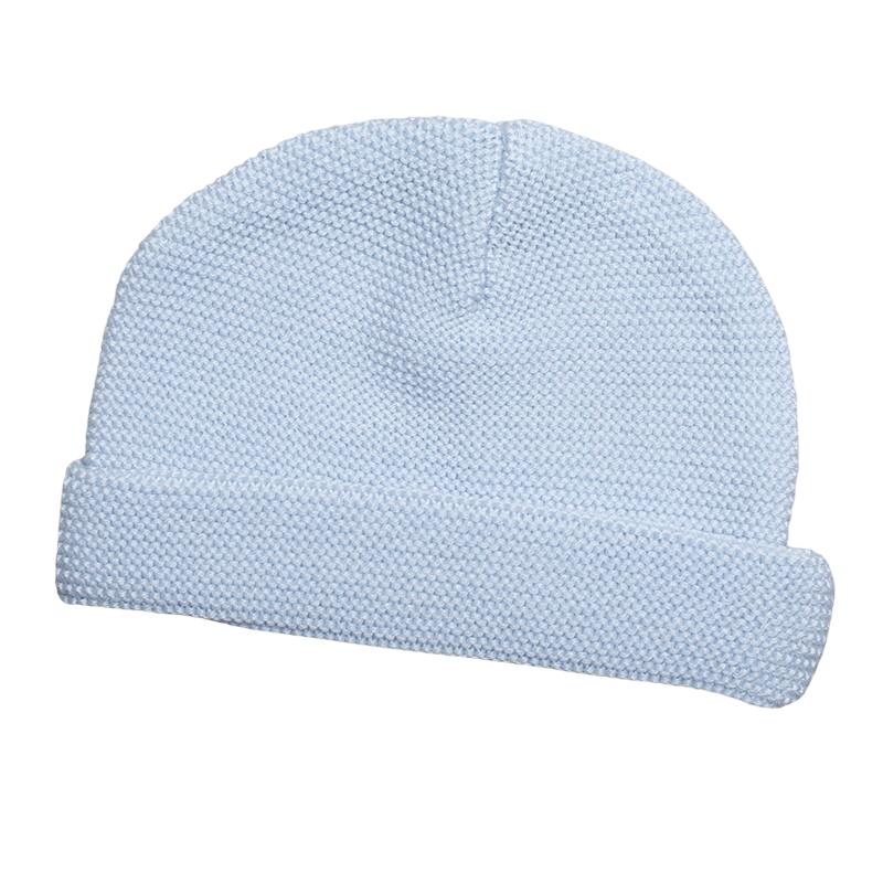 Mütze Merinowolle hellblau