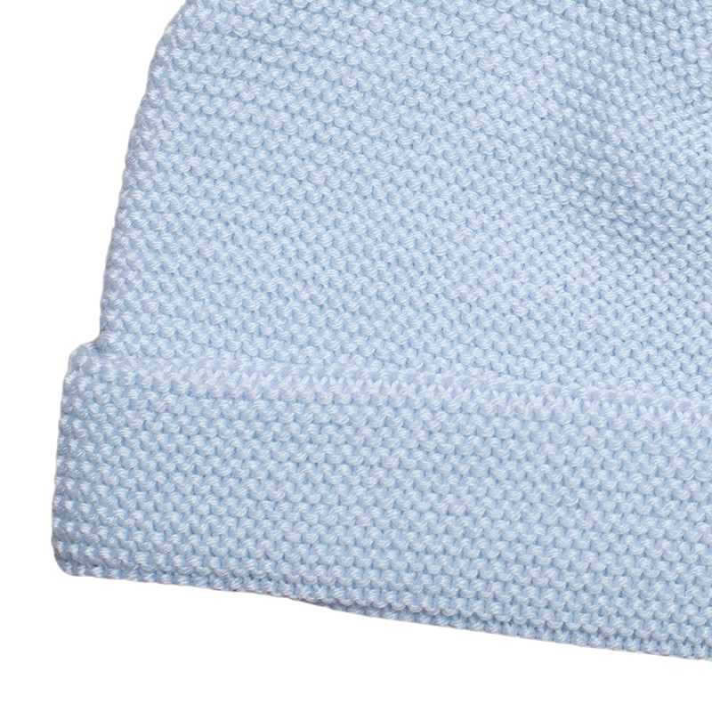Mütze Merinowolle hellblau