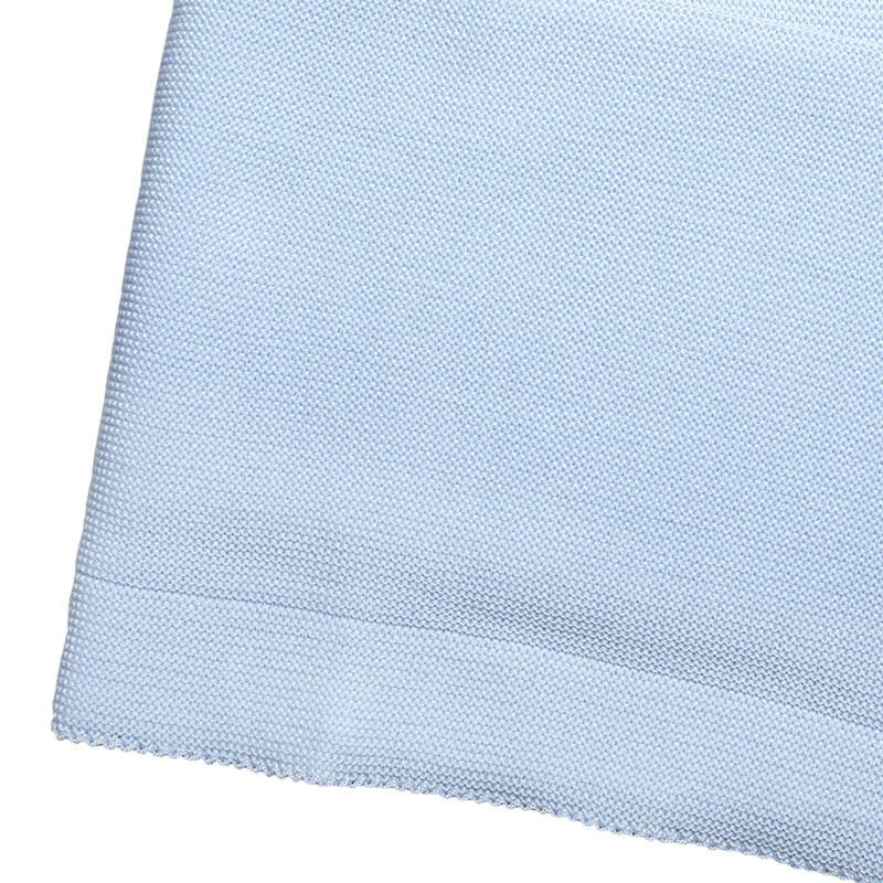 Babydecke Merinowolle hellblau