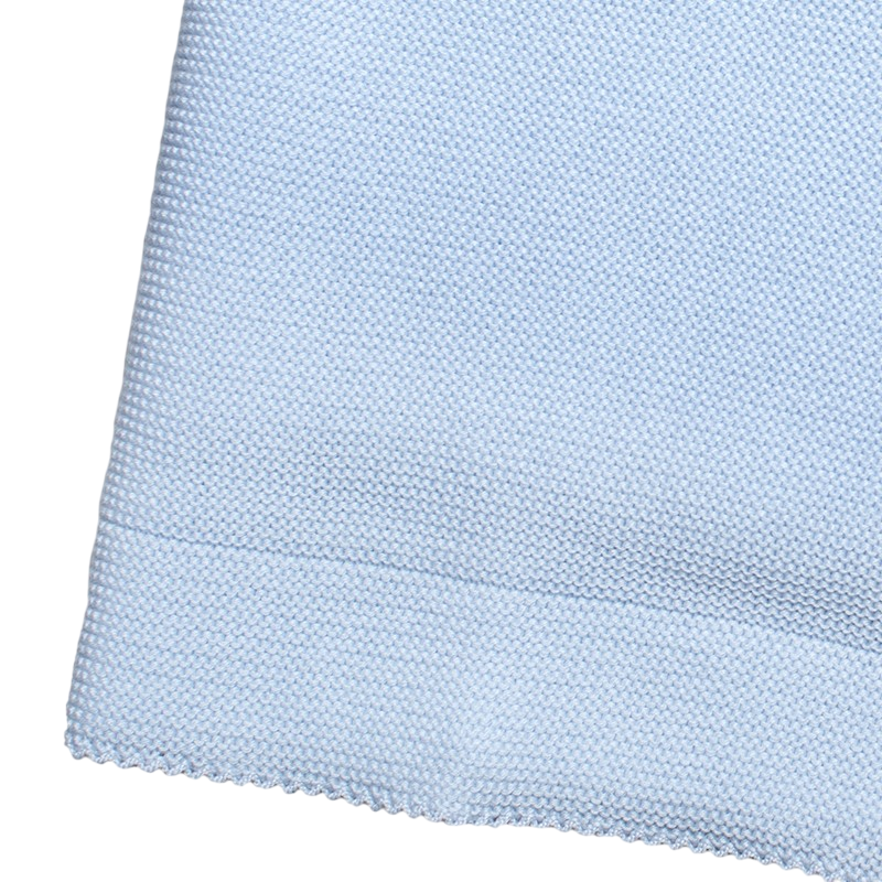 Babydecke Merinowolle hellblau