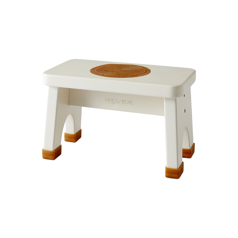 Rubber Wood Stool white