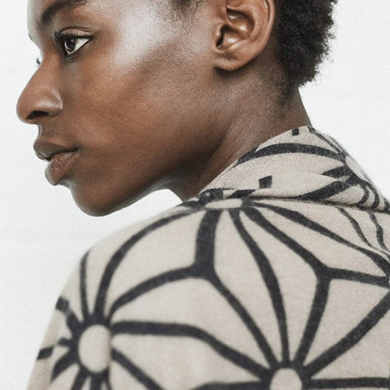 Kaschmir-Schal Winterstern beige