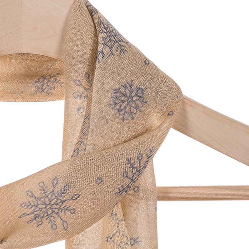Woll-Schal Schneeflocke beige