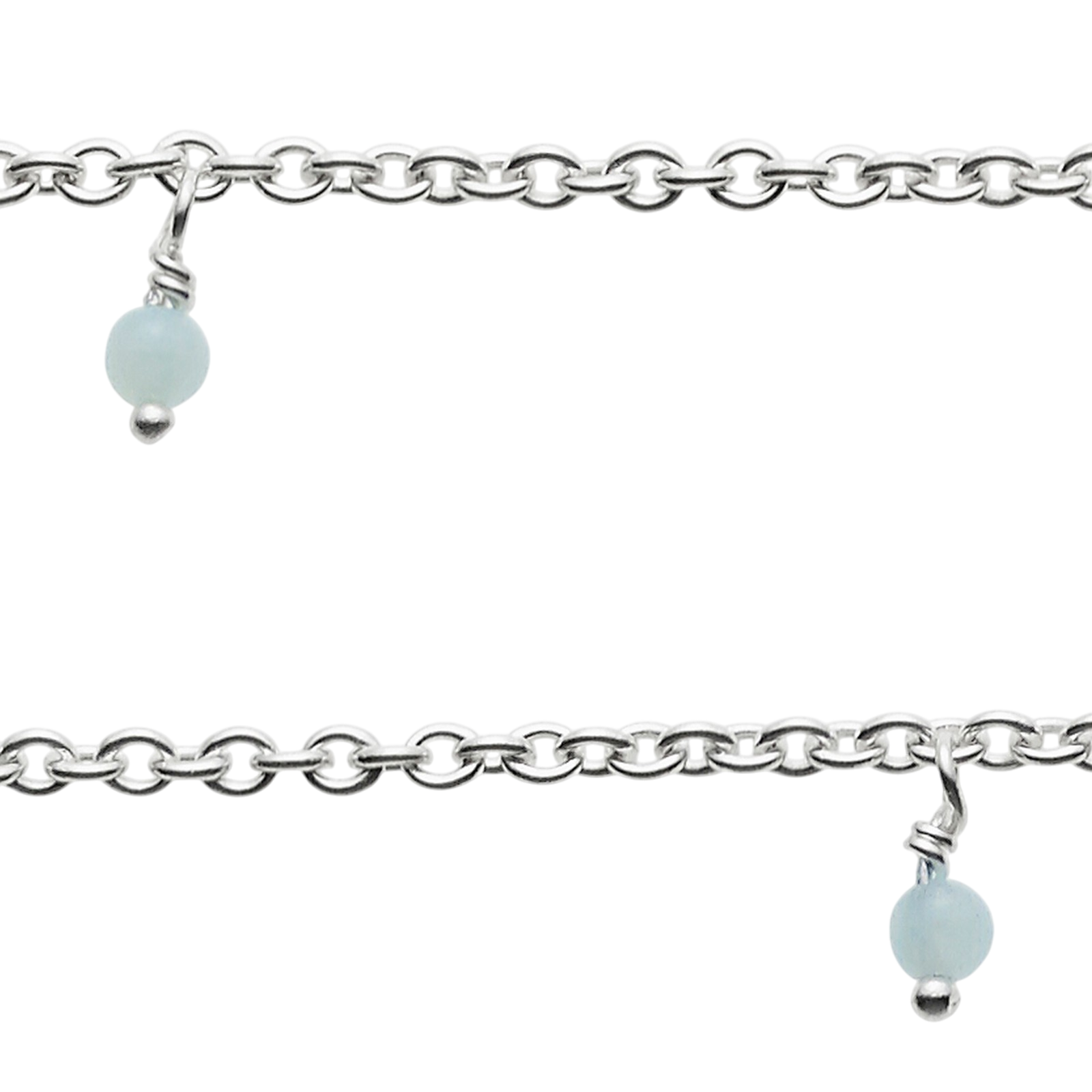 Collier avec 8 pierres Amazonith et pendentif escargot, argent